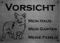 Preview: Edelstahl Warnschild Welsh Corgie VORSICHT Mein Haus mein Garten meine Familie